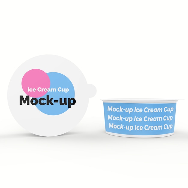 Download Premium PSD | Ice cream cup mock up