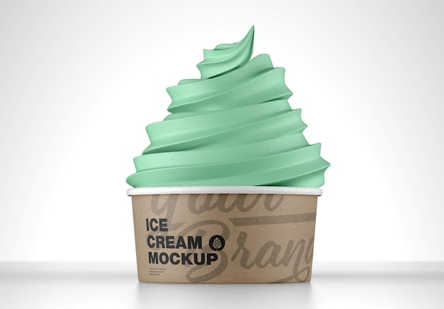 Download Premium PSD | Ice cream cup mockup
