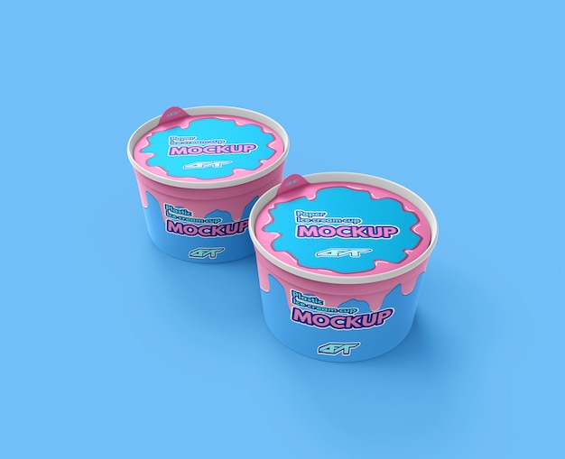 Download Ice cream cup mockup | Premium PSD File