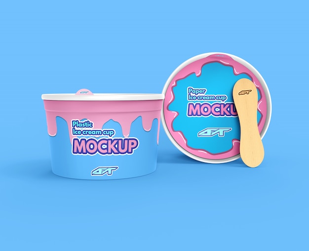 Ice cream cup mockup | Premium PSD File