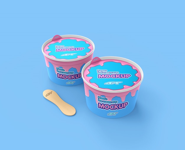 Download Premium PSD | Ice cream cup mockup