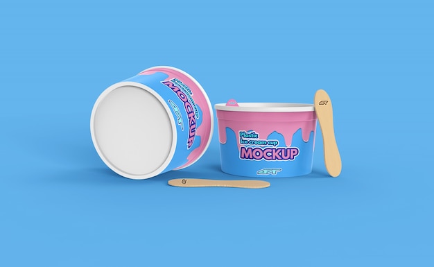 Download Ice cream cup mockup | Premium PSD File