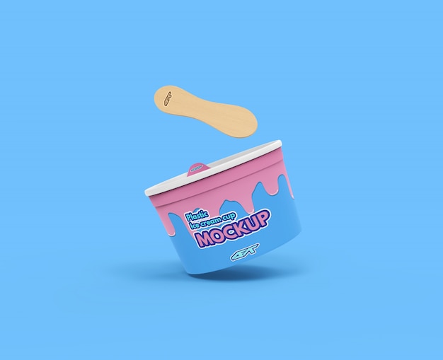 Download Ice cream cup mockup | Premium PSD File