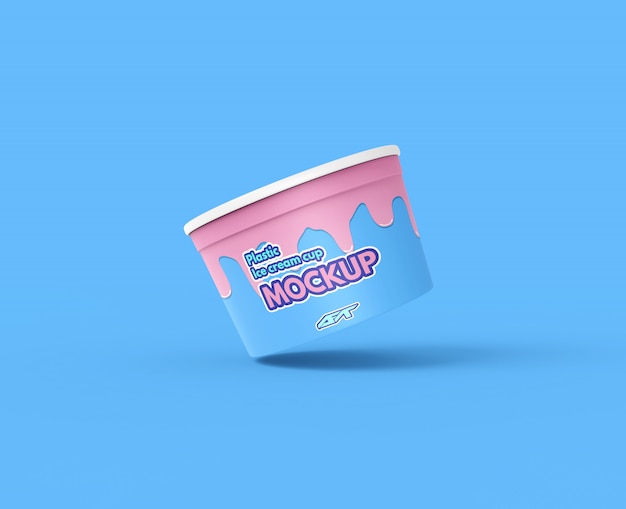 Premium PSD | Ice cream cup mockup