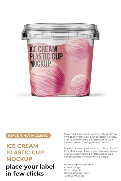 Download Premium PSD | Ice cream cup mockup
