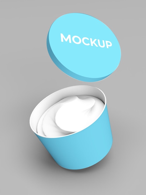 Premium PSD | Ice cream cup mockup