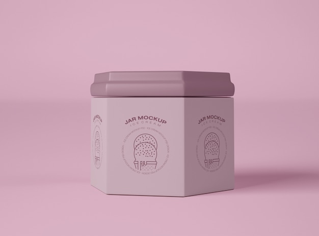 Download Premium PSD | Ice cream jar packaging mockup