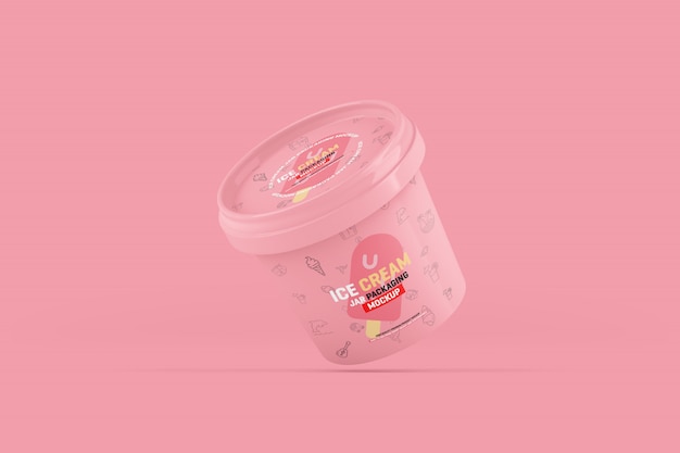 Download Ice cream jar packaging mockup | Premium PSD File