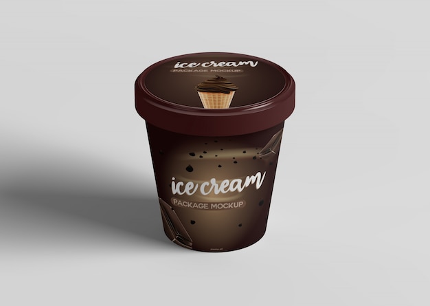 Download Ice cream package mockup PSD file | Premium Download