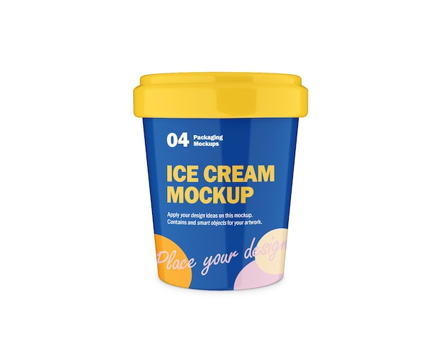 Download Premium PSD | Ice cream packaging design mockup