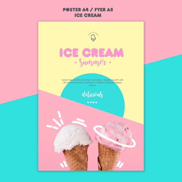 Download Ice cream poster | Free PSD File