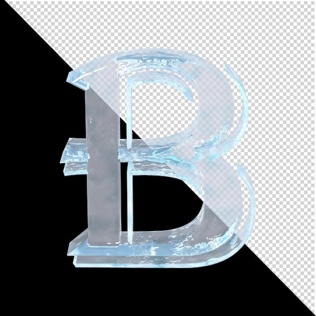 Premium PSD | Ice Letter From The Arabic Collection On A Transparent ...