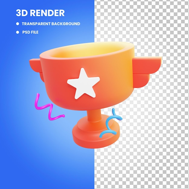 Premium PSD | Illustration Trophy 3d Rendering Isolated