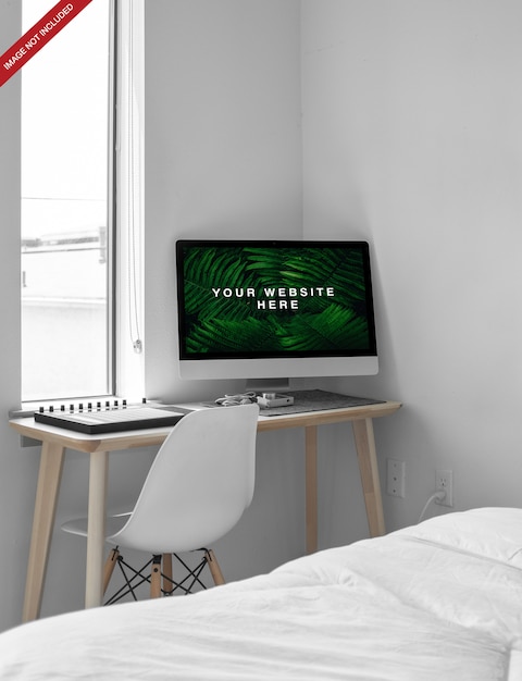 Download Imac in room psd mockup | Premium PSD File PSD Mockup Templates