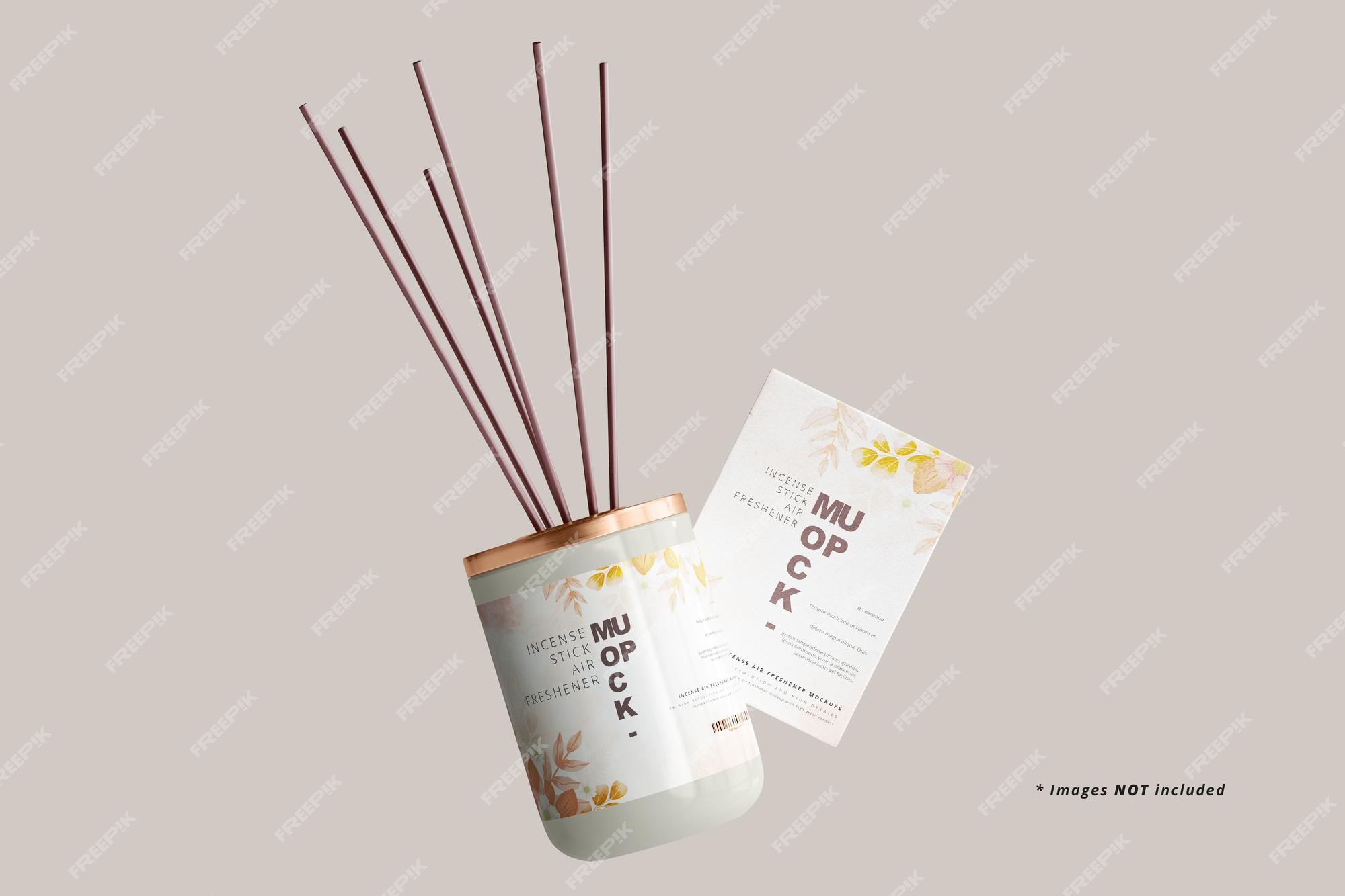 Free PSD | Incense air freshener reed diffuser mockup