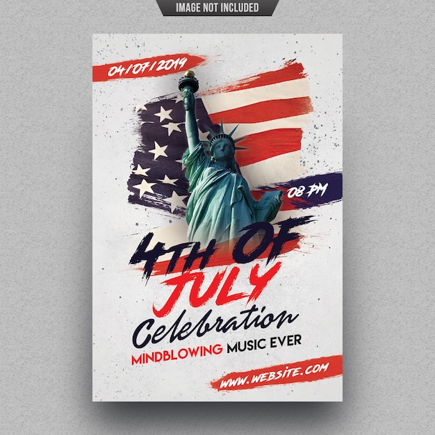 Independence day party flyer template Premium Psd