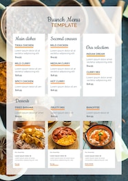 Premium PSD Indian Food Brunch Menu Template