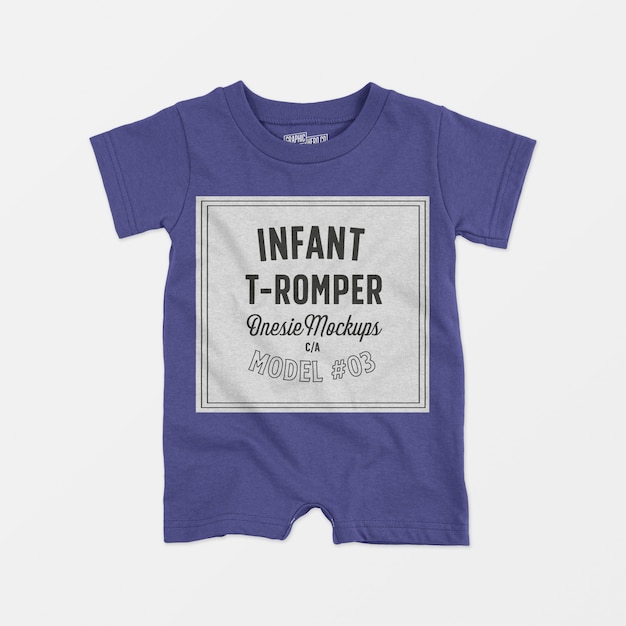 Download Infant t-romper onesie mockup 03 PSD file | Free Download