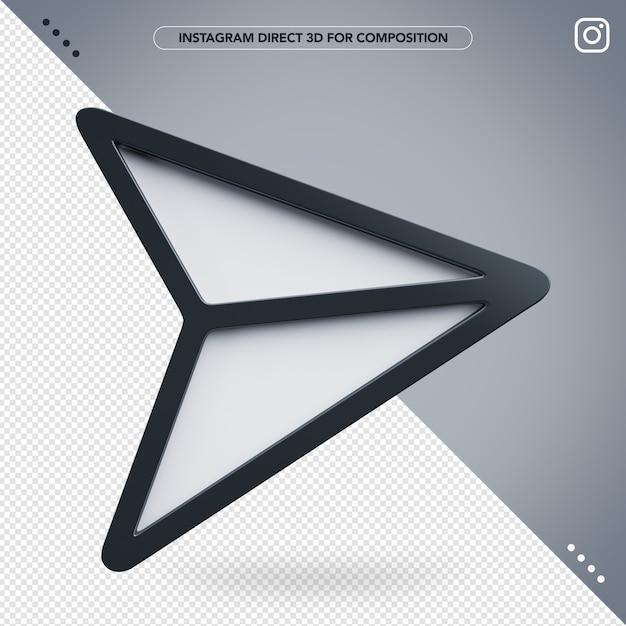 Instagram 3d direct for composition Premium Psd