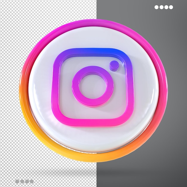 Premium PSD Instagram Icon 3d Social Media