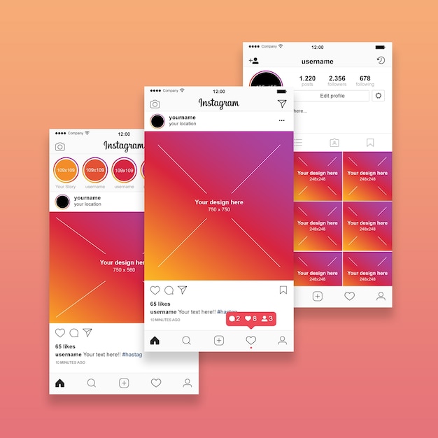 Premium PSD | Instagram post mockup