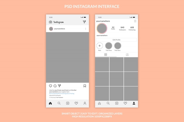 Instagram post template premium Premium Psd