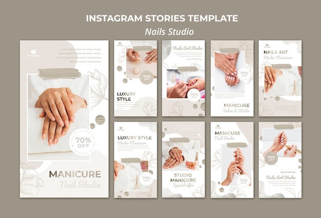  Instagram stories collection for nail salon
