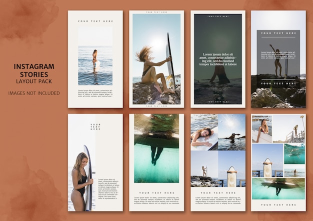 Instagram stories layout pack | Free PSD File