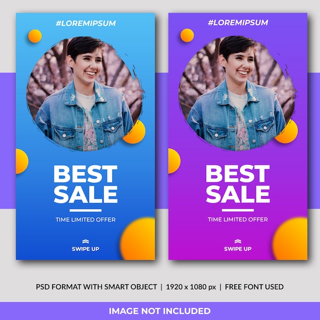 Premium PSD Instagram stories template for ads