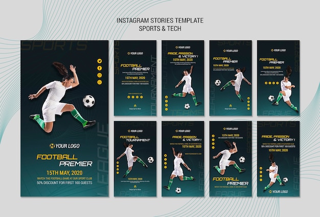 Download Instagram stories theme with sport and tech | Free PSD File