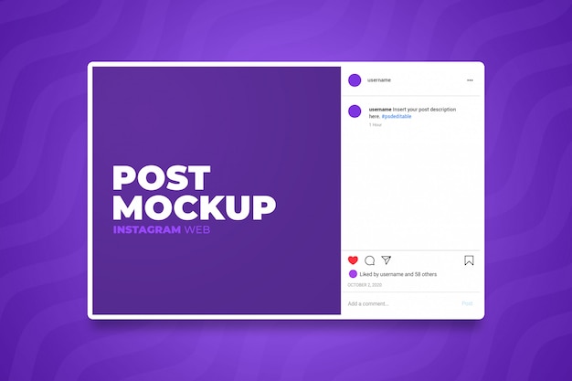 Download Instagram web post mockup | Premium PSD File PSD Mockup Templates