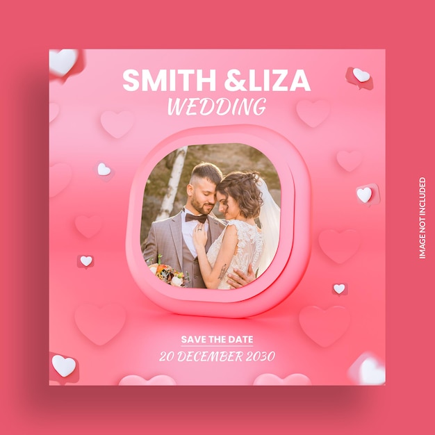 wedding instagram post psd