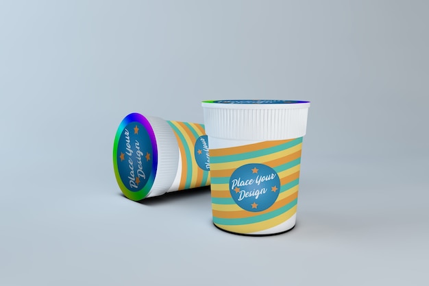 Instant noodle cup mockup | Premium PSD File