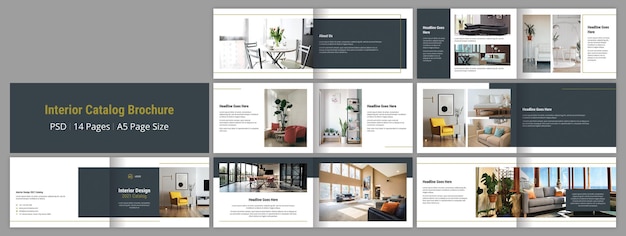  Interior catalog brochure design template