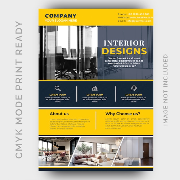 Interior Design Flyer Template Psd File Premium Download