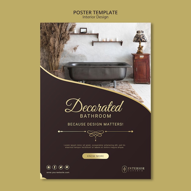 Free PSD | Interior design poster