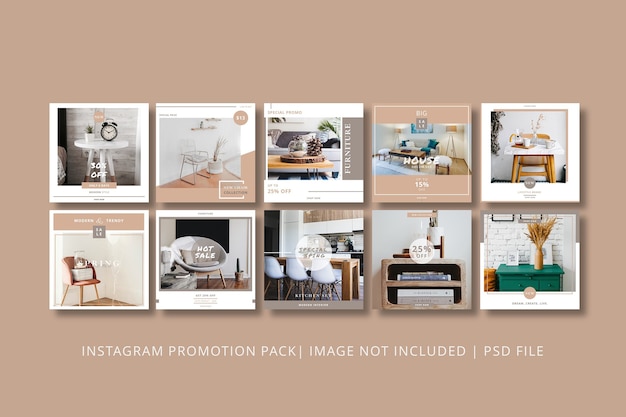 Download Premium PSD | Interior instagram post graphic template