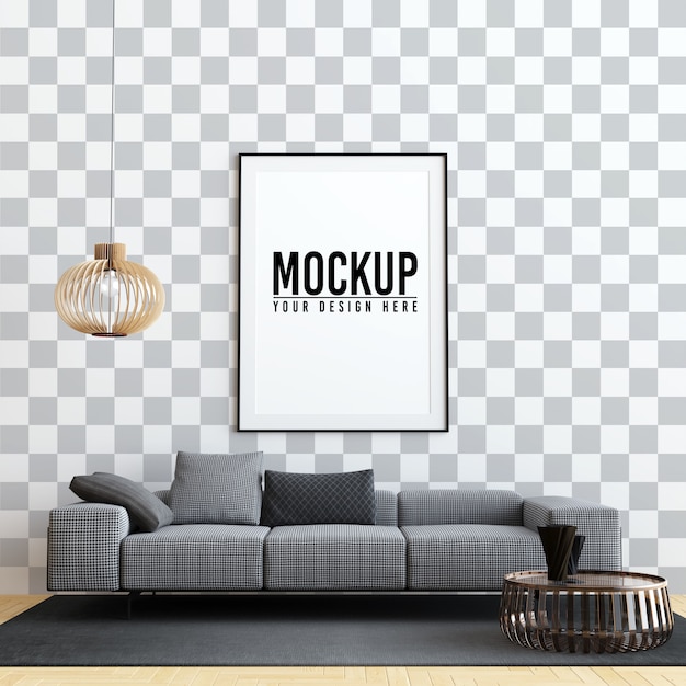 Download Interior living room poster frame mock up PSD file | Premium Download