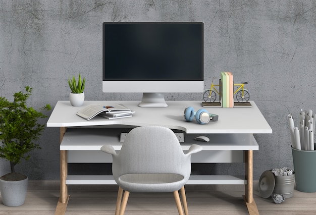 modern living room desk