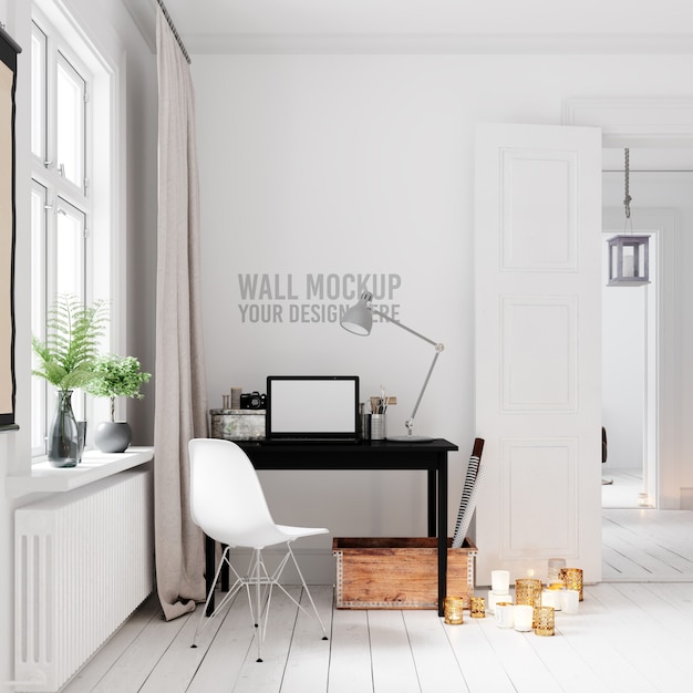 Download Interior wall mockup | Premium PSD File