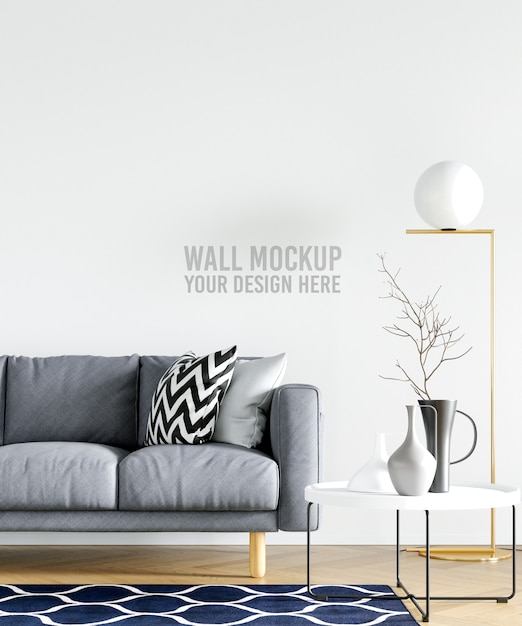 Download Premium PSD | Interior wallpaper mockup