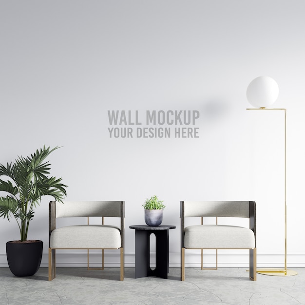 Download Interior wallpaper mockup | Premium PSD File