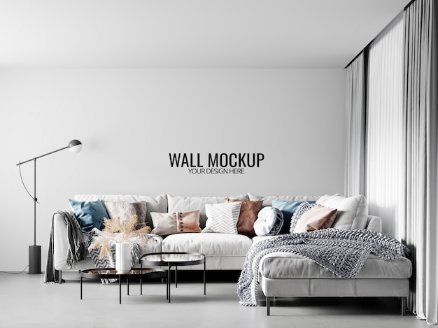 Premium PSD | Interior wallpaper mockup