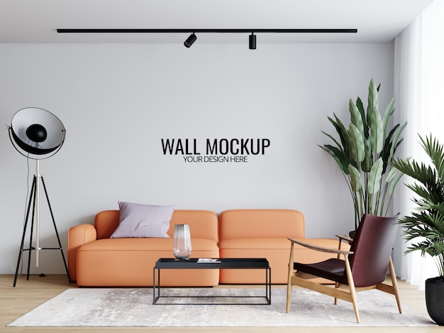 Download Premium PSD | Interior wallpaper mockup