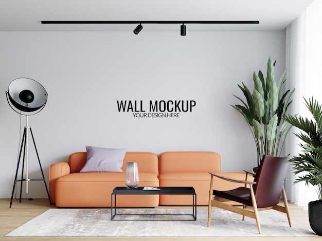 Premium PSD | Interior wallpaper mockup