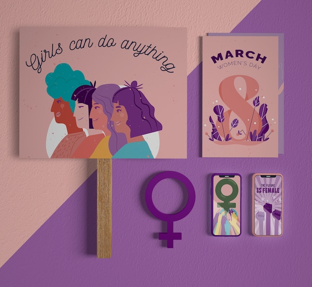 Download International women's day with mock-up PSD file | Free ...