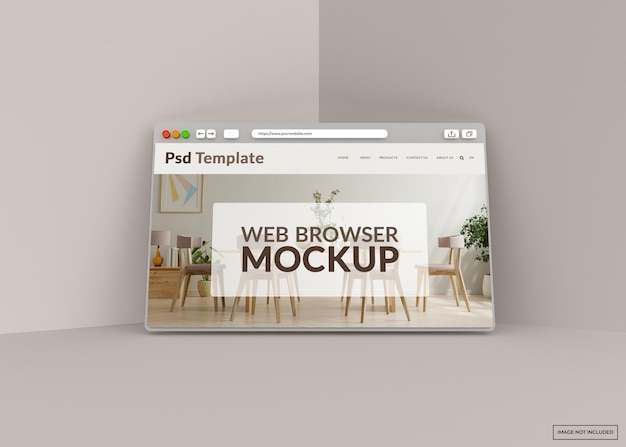 Premium PSD | Internet Browser Web Page Mockup