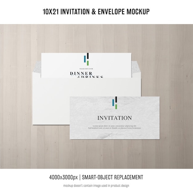 Invitation envelope mockup psd free information