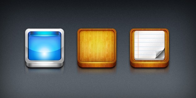 Iphone app icon templates PSD file Free Download