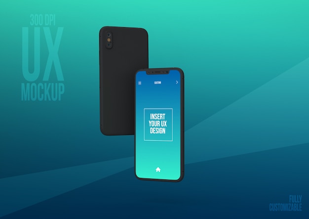 Download Iphone mockup scene template with 5 interfaces | Premium PSD File